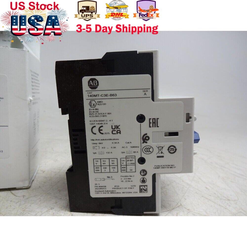 New AB 140MT-C3E-B63 4.0-6.3A 3-Pole Motor Protection Breaker