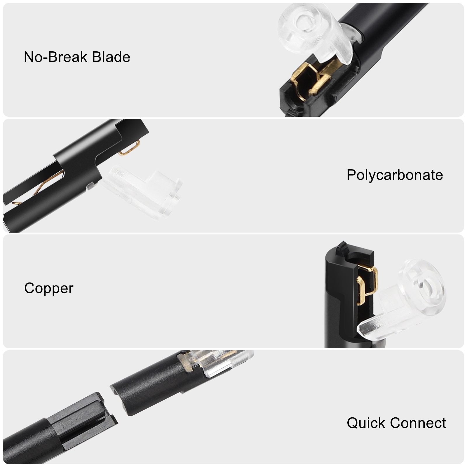 100 PCS Plug-In Quick Wire Connectors, Reusable Clamp Terminal Blocks for Cables