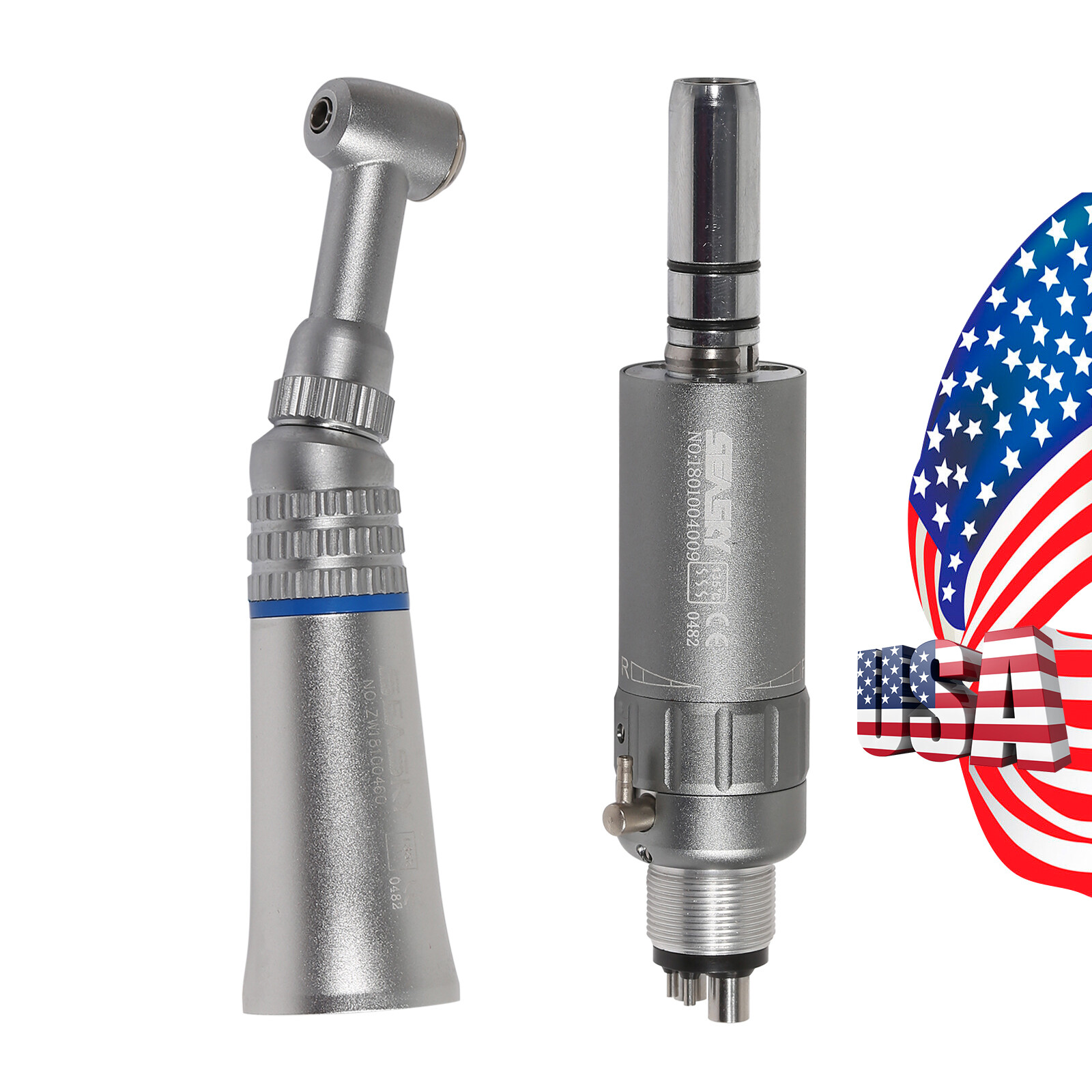 NSK Style Dental Slow Low Speed Handpiece Straight Contra Angle Air Motor 2/4 sa