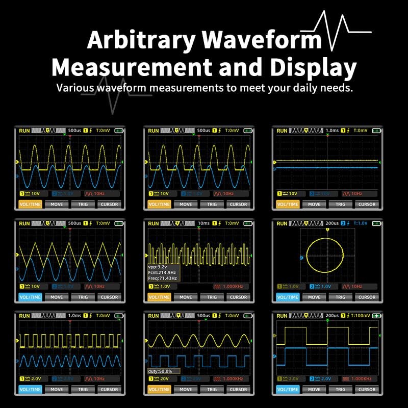 3 in 1 Handheld Oscilloscope Automotive Dual Channel 50MHz