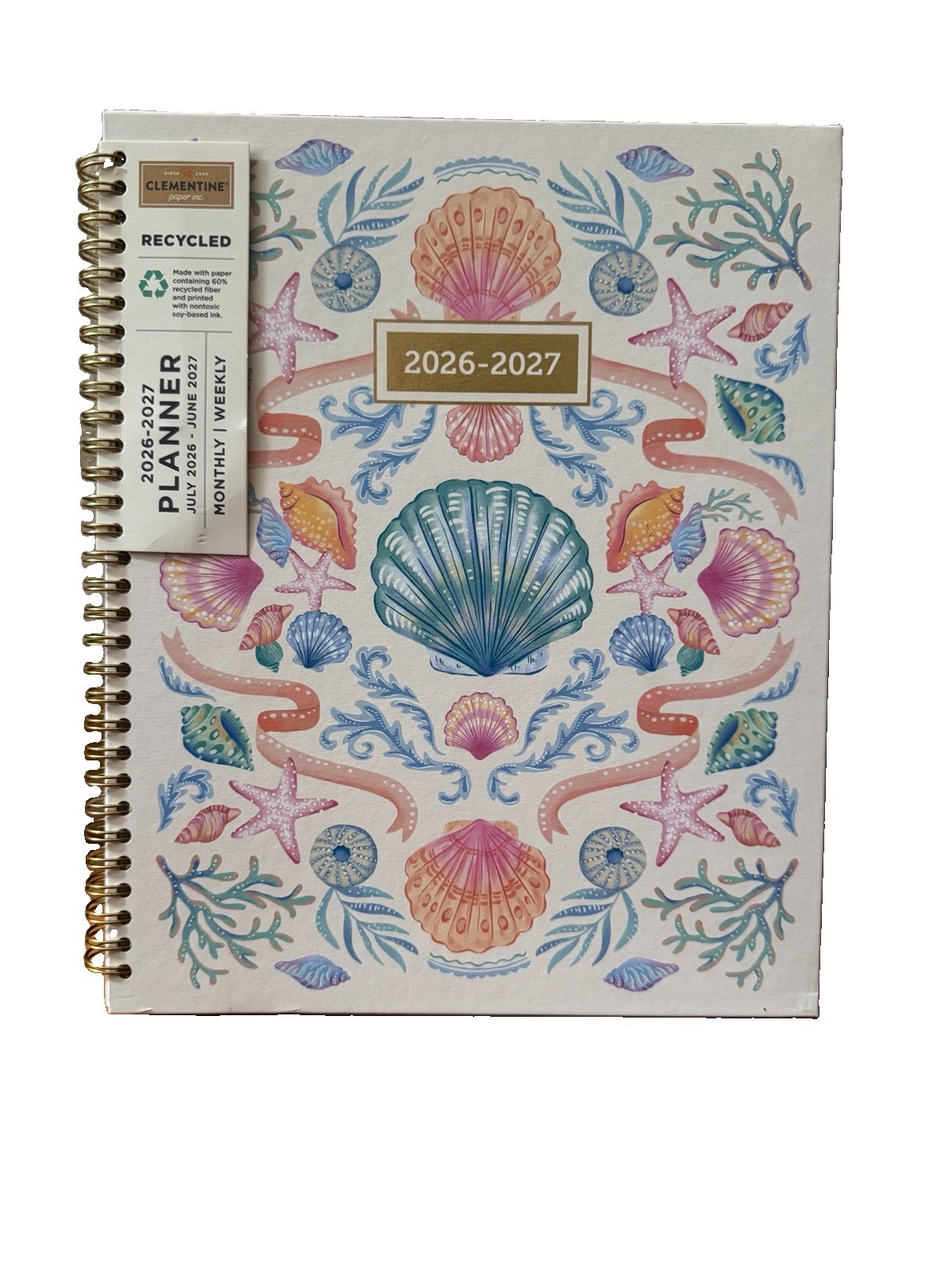 2027 Clementine 12 month Floral Planner July 2026-June 2027 11×9” Notebook Size
