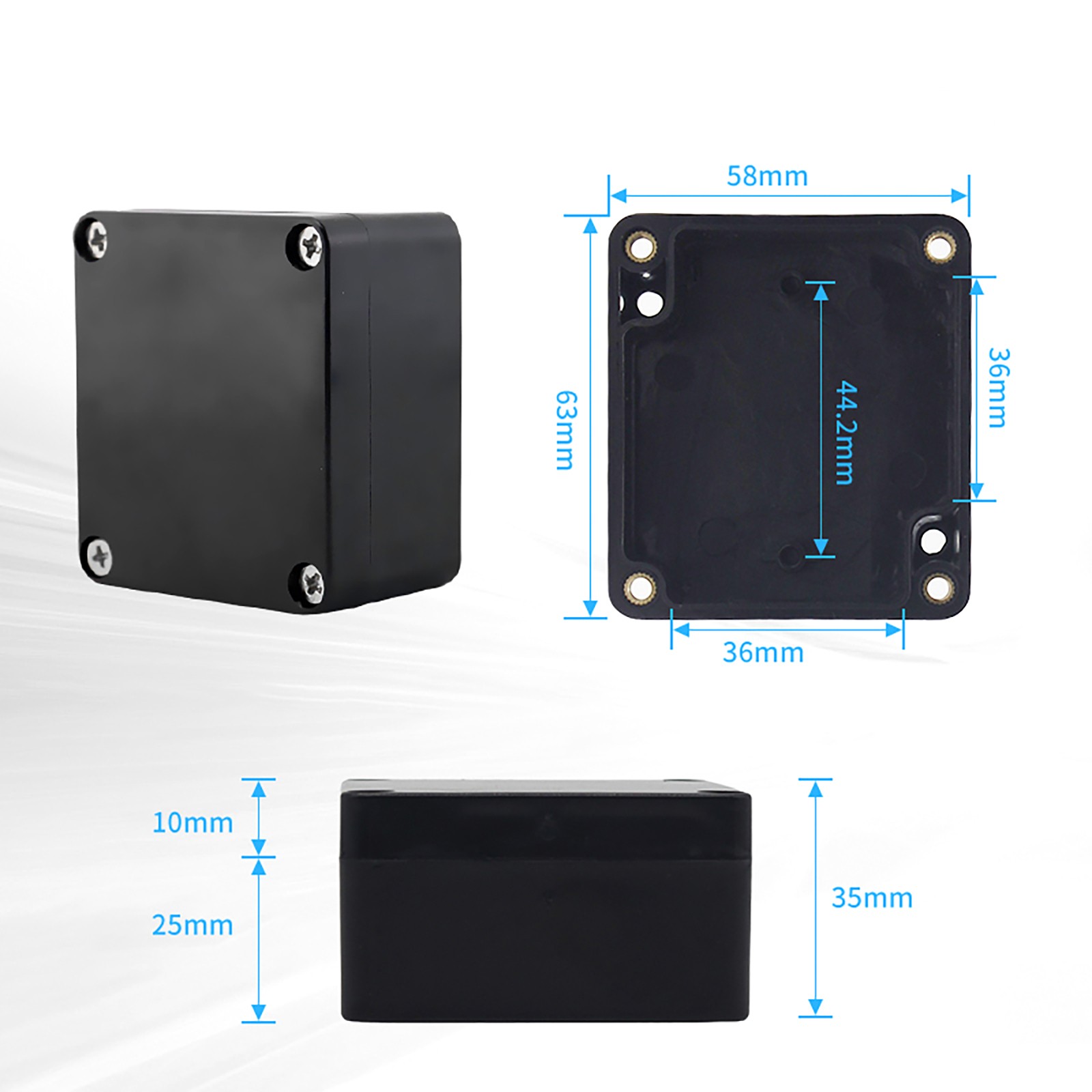 Electrical Junction Box Waterproof Plastic Outdoor Project Enclosure Case IP67