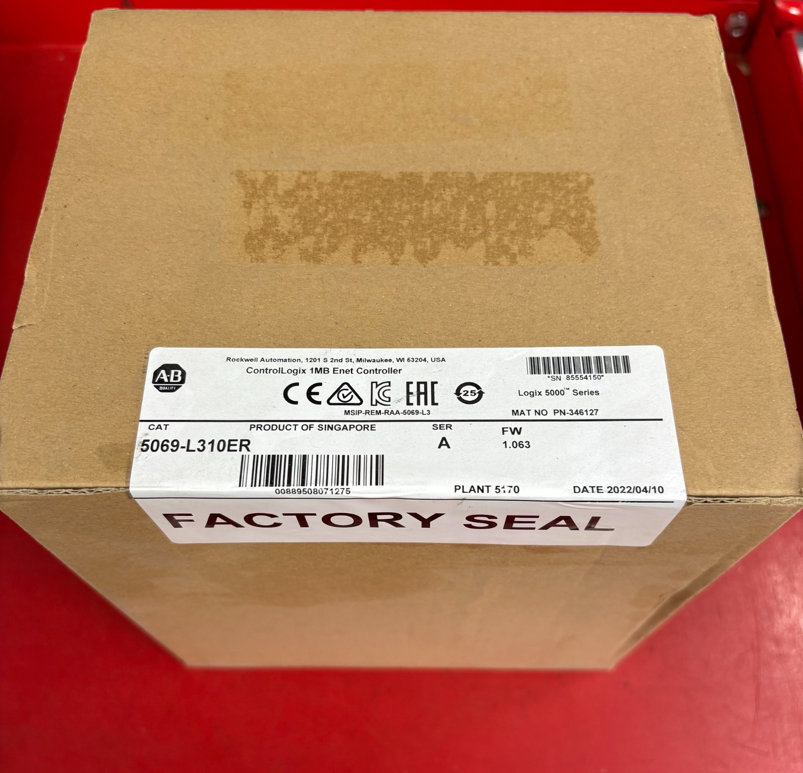 NEW ALLEN BRADLEY 5069-L310ER SER A 5000 SERIES 1MB COMPACTLOGIX ENET CONTROLLER