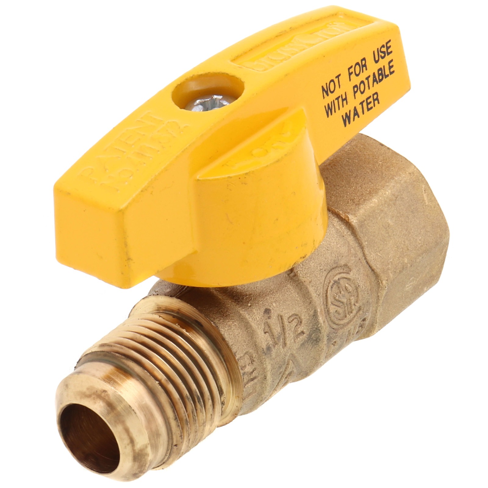 Brasscraft TBV8-8 Gas Ball Valve 1/2″ Brass Flare x FNPT 100% Leak Tested