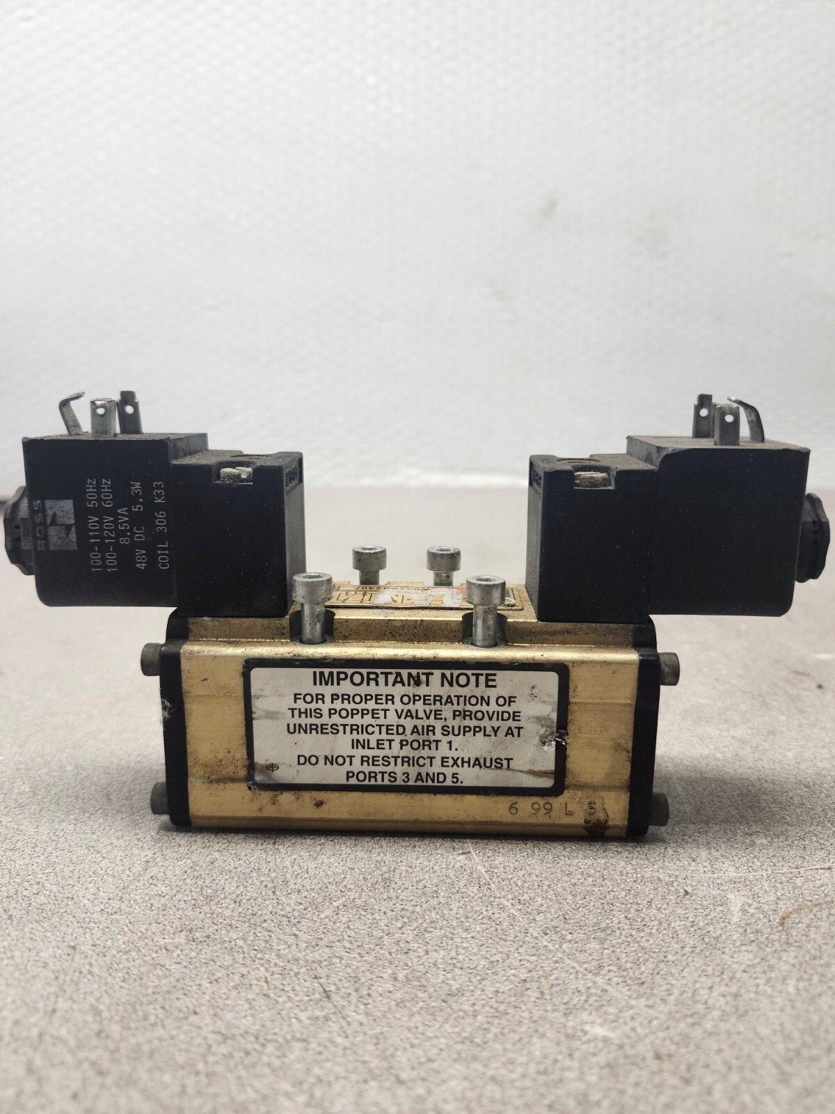 USED ROSS SOLENOID VALVE W6476B2407