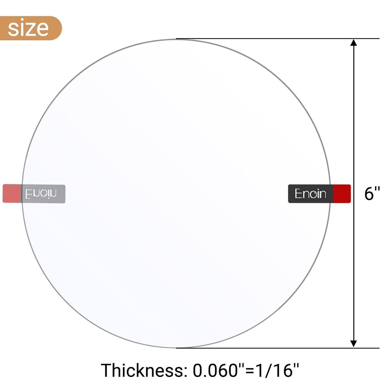High Clarity 6″ Round Plexiglass Sheets – Perfect for Art Crafts & Frames