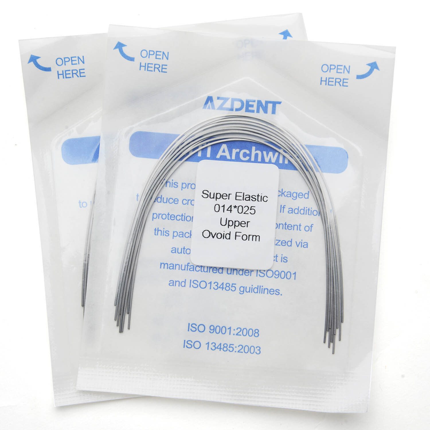 AZDENT Dentales Ortodoncia Arcos de Súper Elásticos NITI Rectangular Alambres