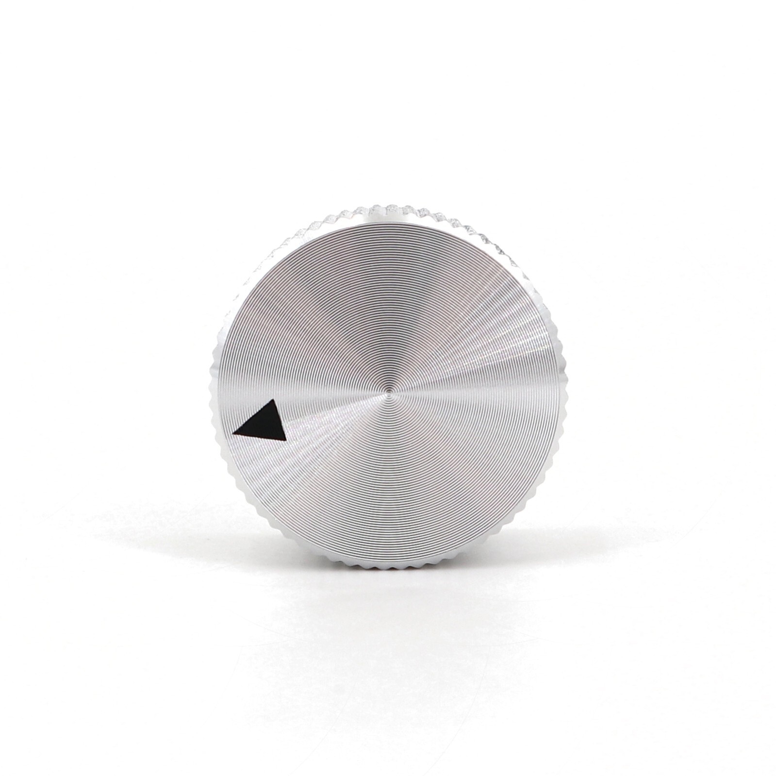 Silver Aluminum 25 x 15.5mm Volume Potentiometer 6.4mm 1/4” Audio Rotary Knob