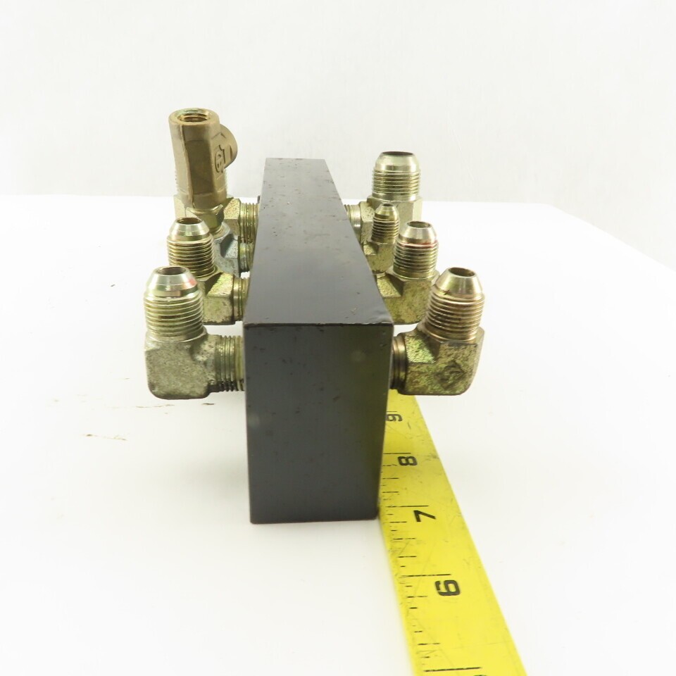 10 Port Parallel Hydraulic Manifold 3/4″ 1/4″ 3/8″ NPT Ports