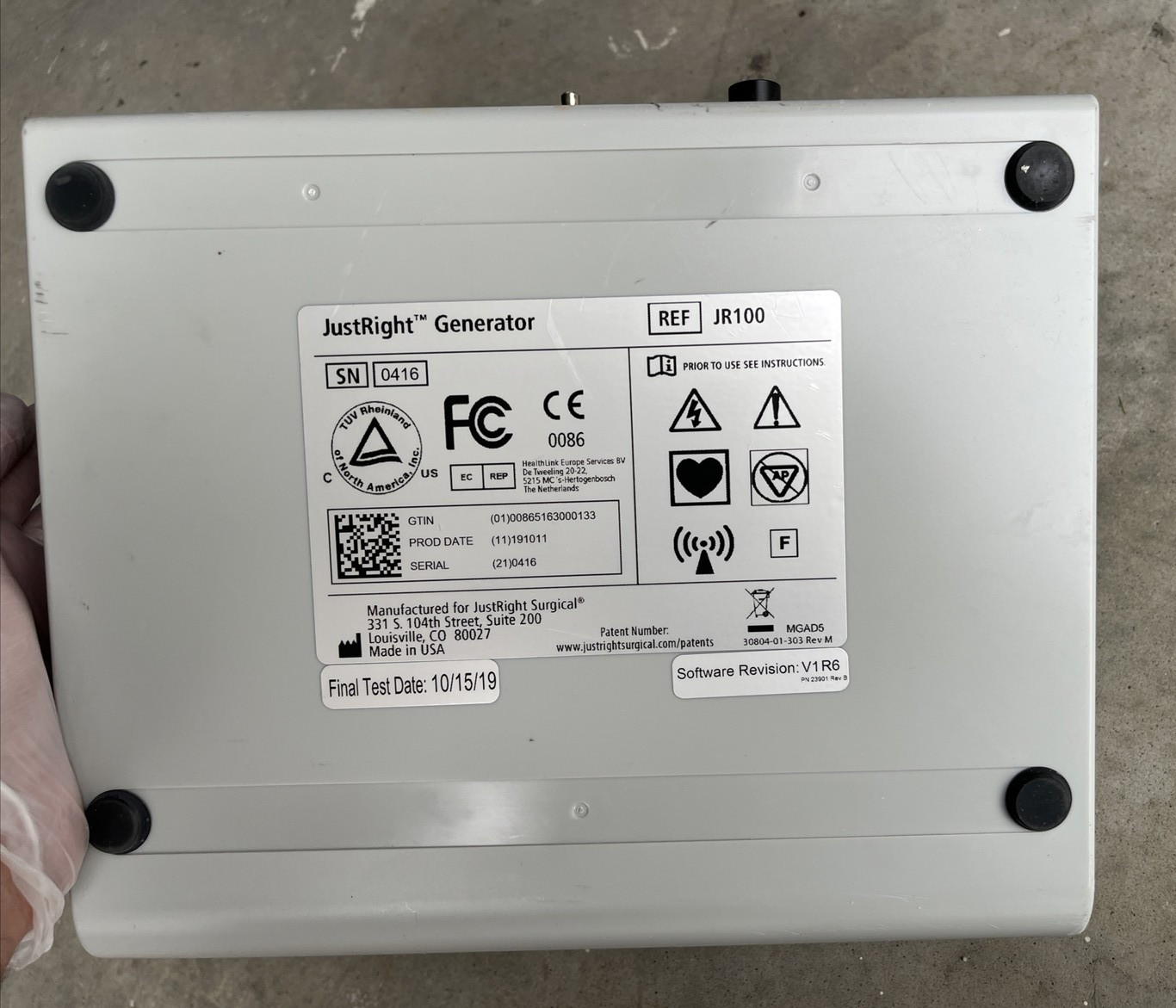 JUSTRIGHT JR100 Tissue Processor Untested No Cords For Parts /Repair