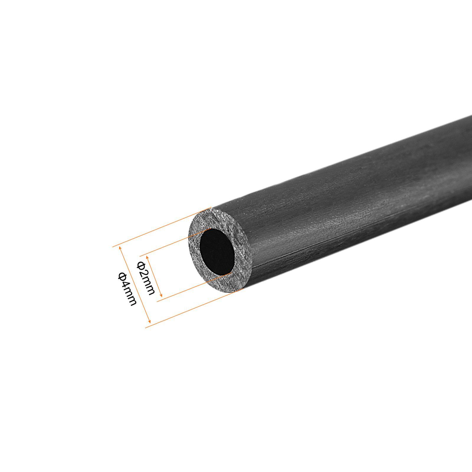 8pcs Carbon Fiber Round Tube 4mm x 2mm x 420mm for RC Airplane Quadcopter