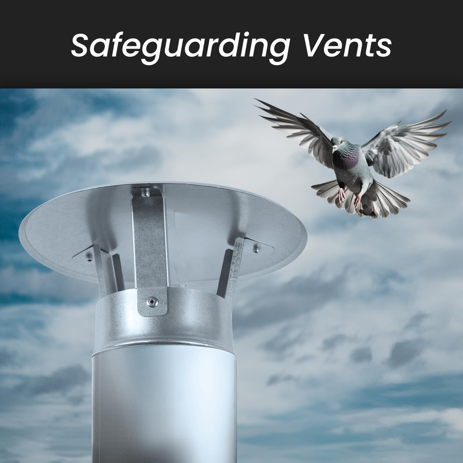 Repa Market 5 Inch Roof Vent Cap – Galvanized Steel 5″ Inch,