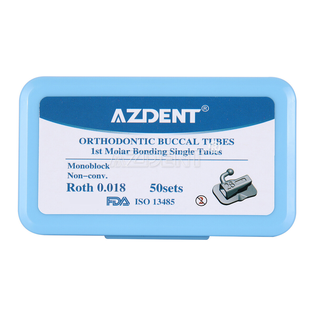AZDENT Dental Orthodontic Buccal Tubes 1st 2nd Molar Tube Roth MBT 022 Bondable