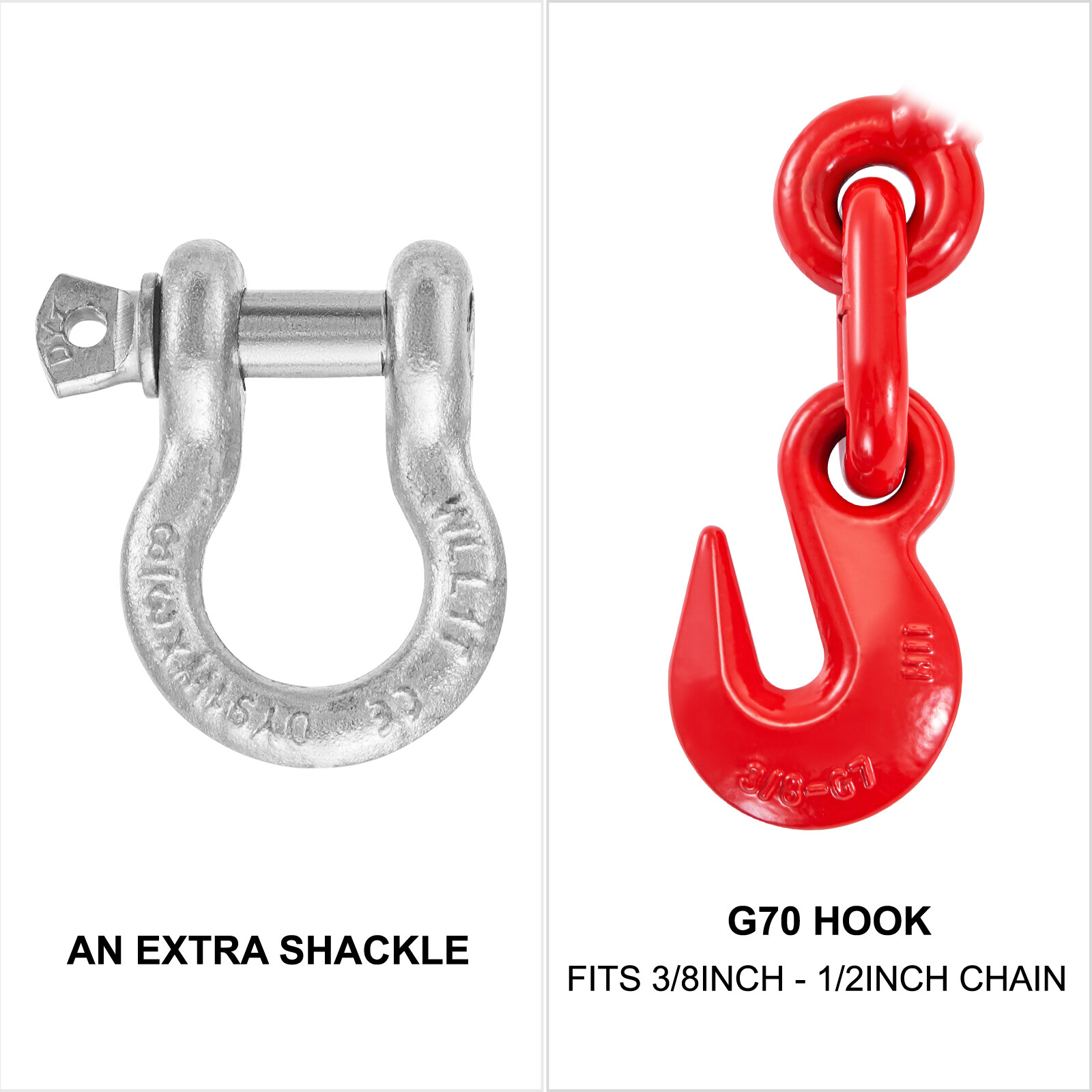VEVOR 4 Pack Ratchet Binder 3/8″-1/2″ Chain Load Binders 9215lbs for Tie Down