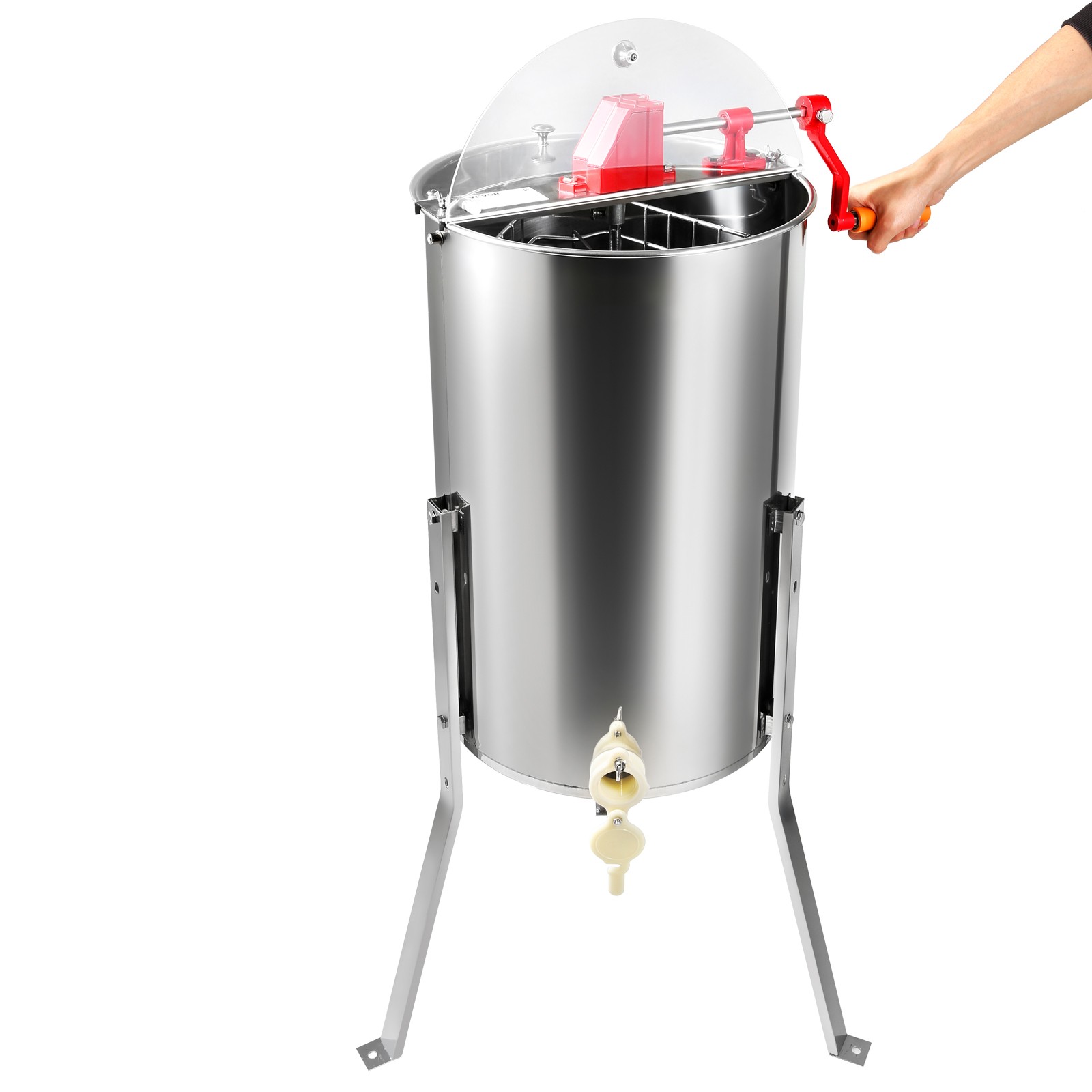 VEVOR Manual Honey Extractor Beekeeping Equipment 2/4 Frames Stainless Steel