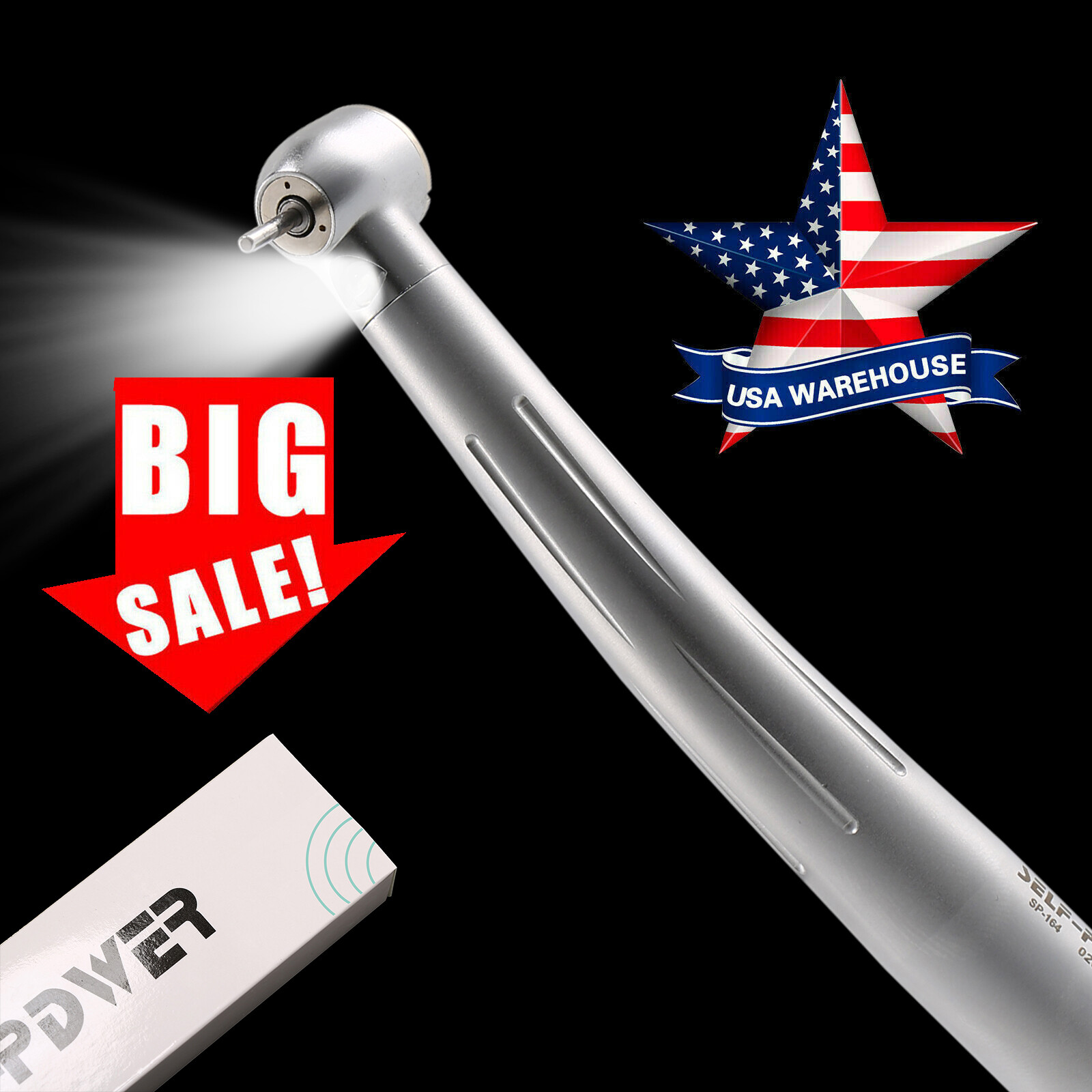 KaVo Style Dental Fiber Optic LED E-generator High Speed Handpiece Turbine 4HOLE