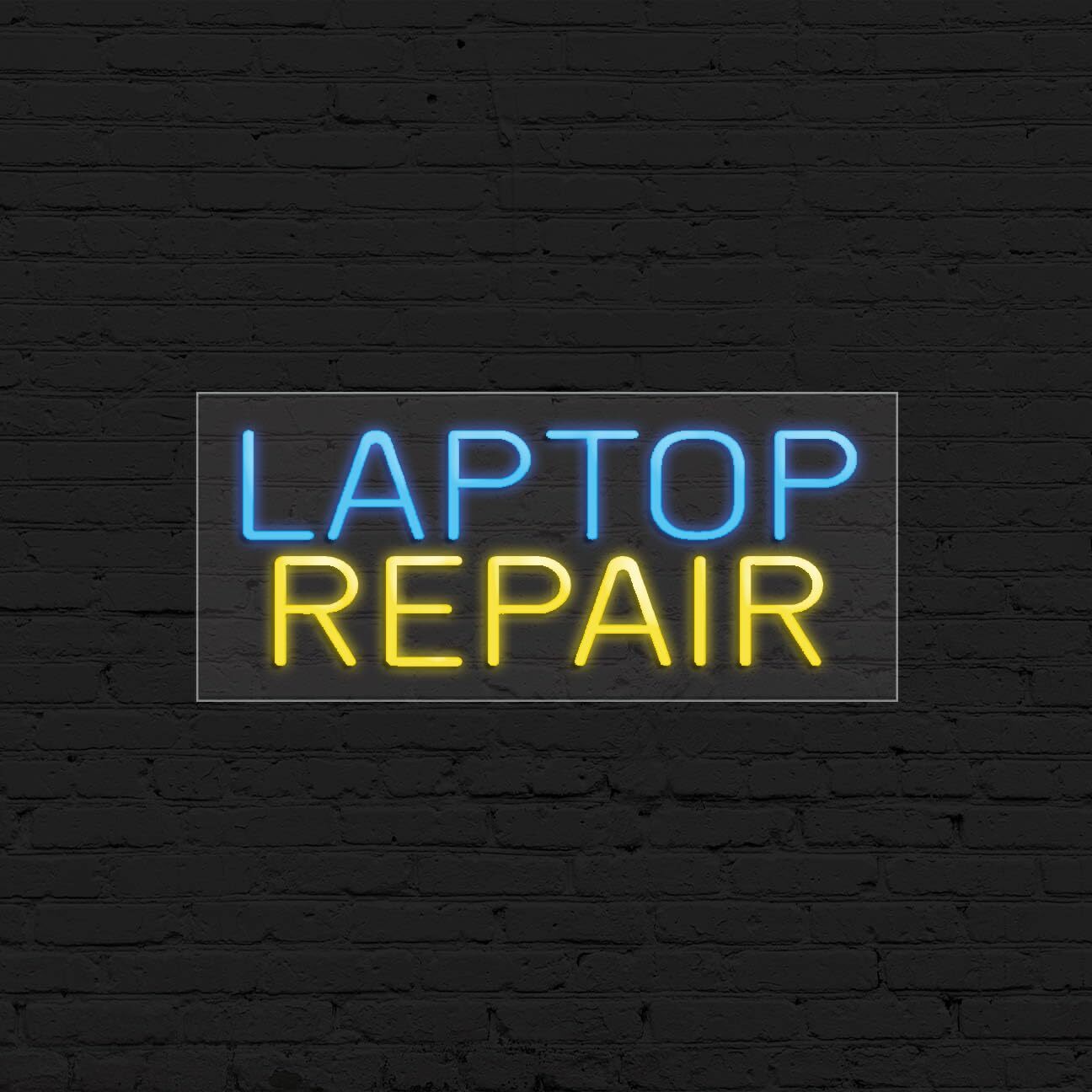 Laptop Repair Sign for Business Displays | LED Flex Neon | 32″W x 13″H x 1″D