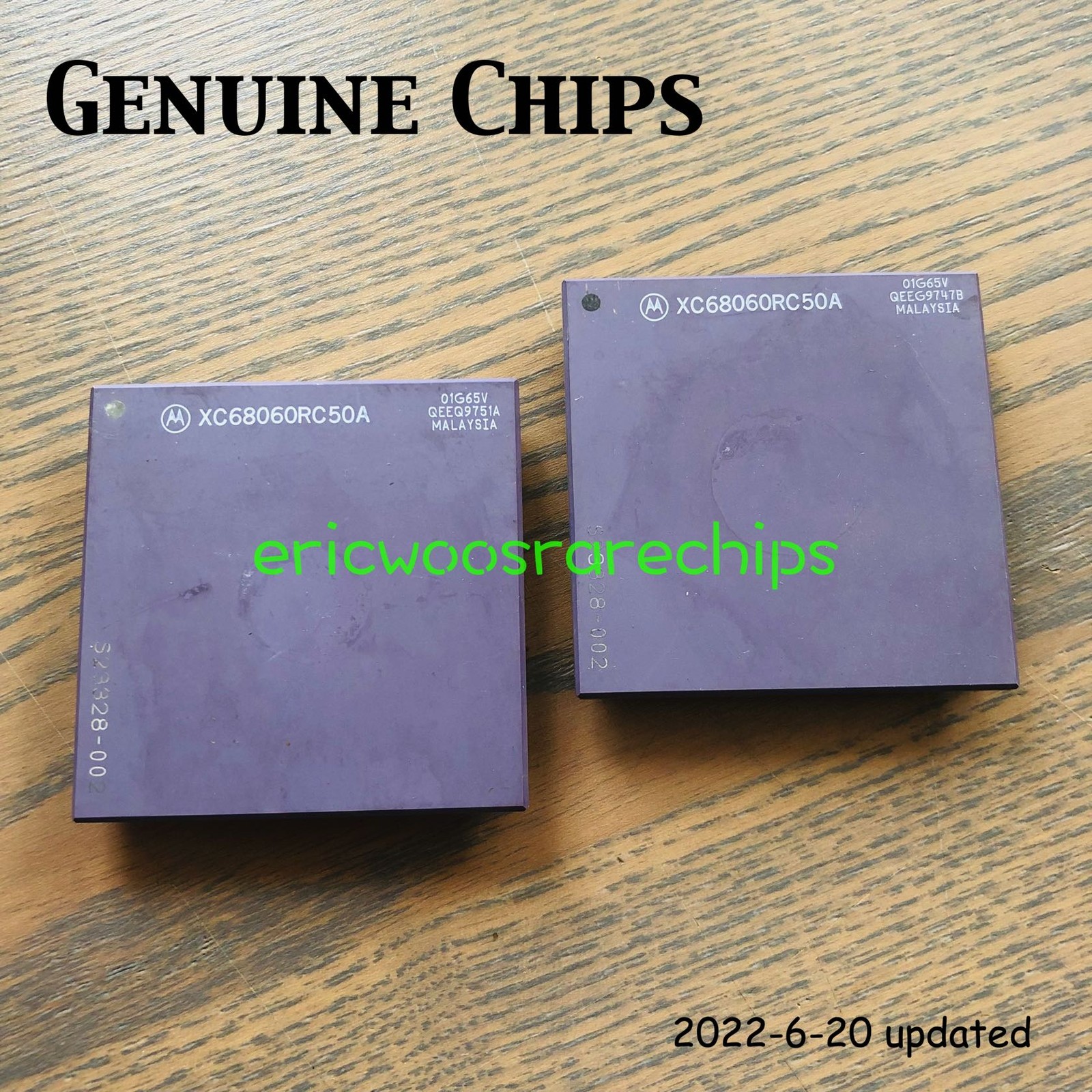 Motorola 68060 XC68060RC50A 01G65V 50MHz Vintage CPU Real Rev5. x 1pc