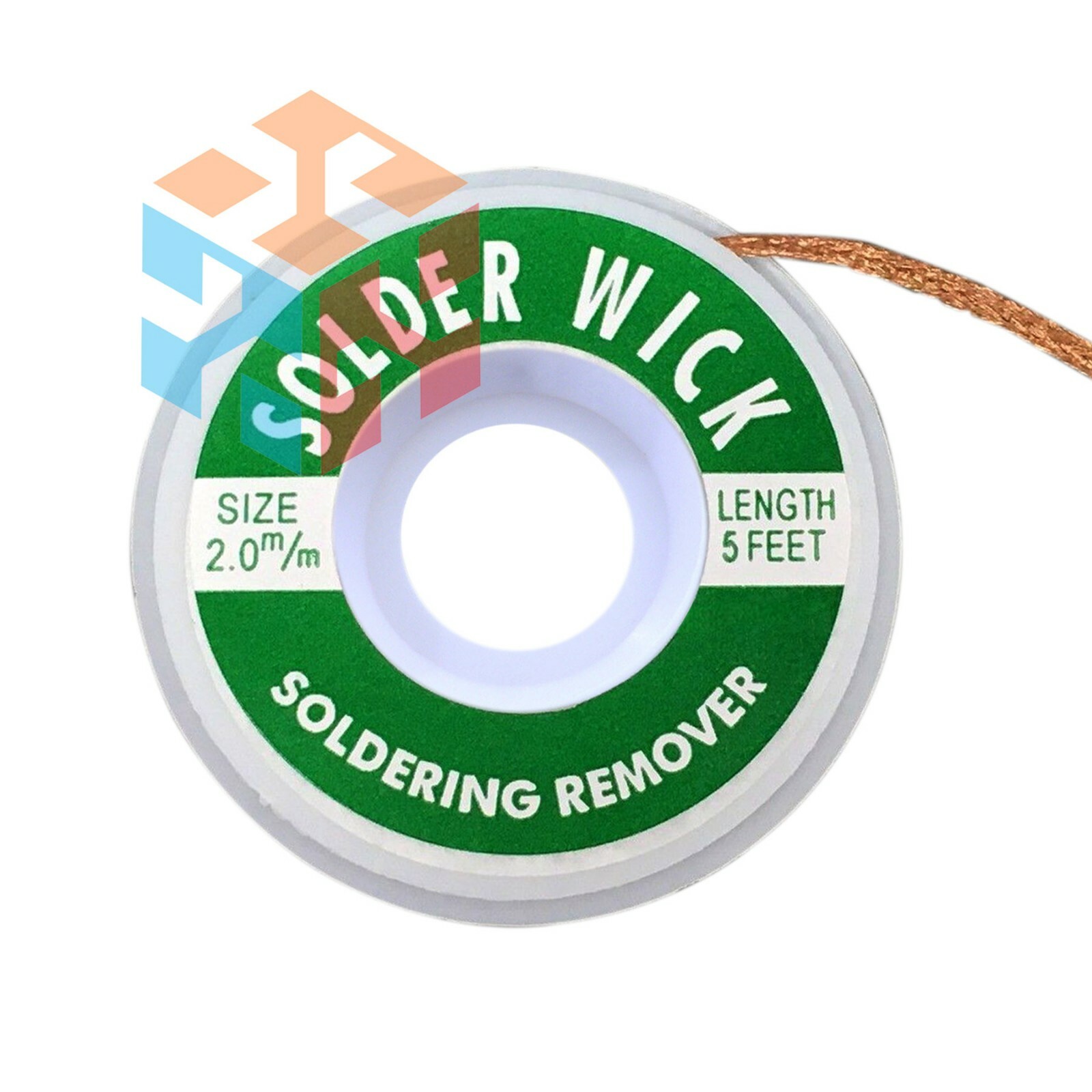 2.0mm Desoldering Braid Solder Remover Spool Copper Wick 5 ft 1.5m – USA Seller
