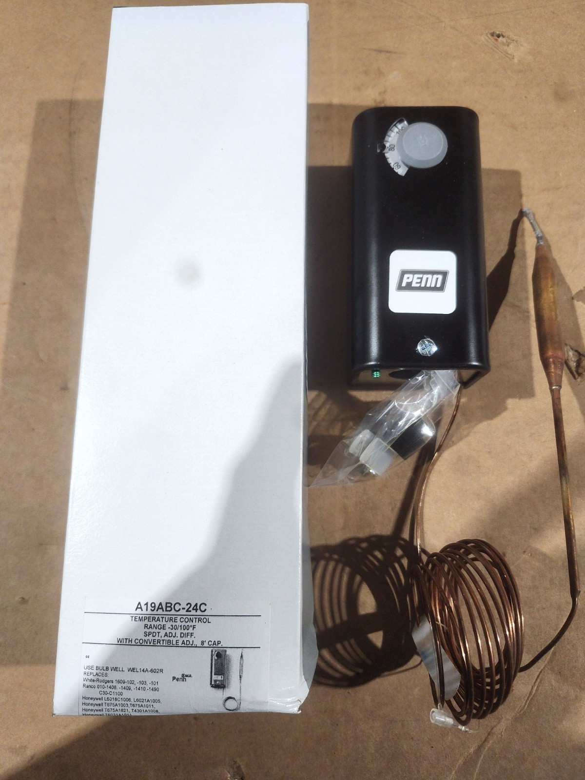 Johnson Controls A19ABC-24C Remote Bulb Temperature Control HVAC/R -30°F to 100°
