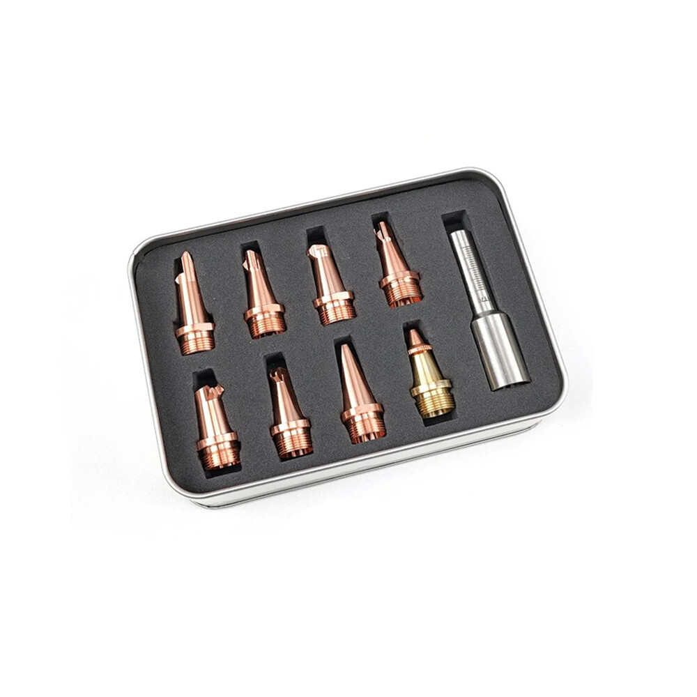 7pcs Laser Welding Nozzle +1 pc 70mm Scale Tube for Handheld Welder Wire w/box