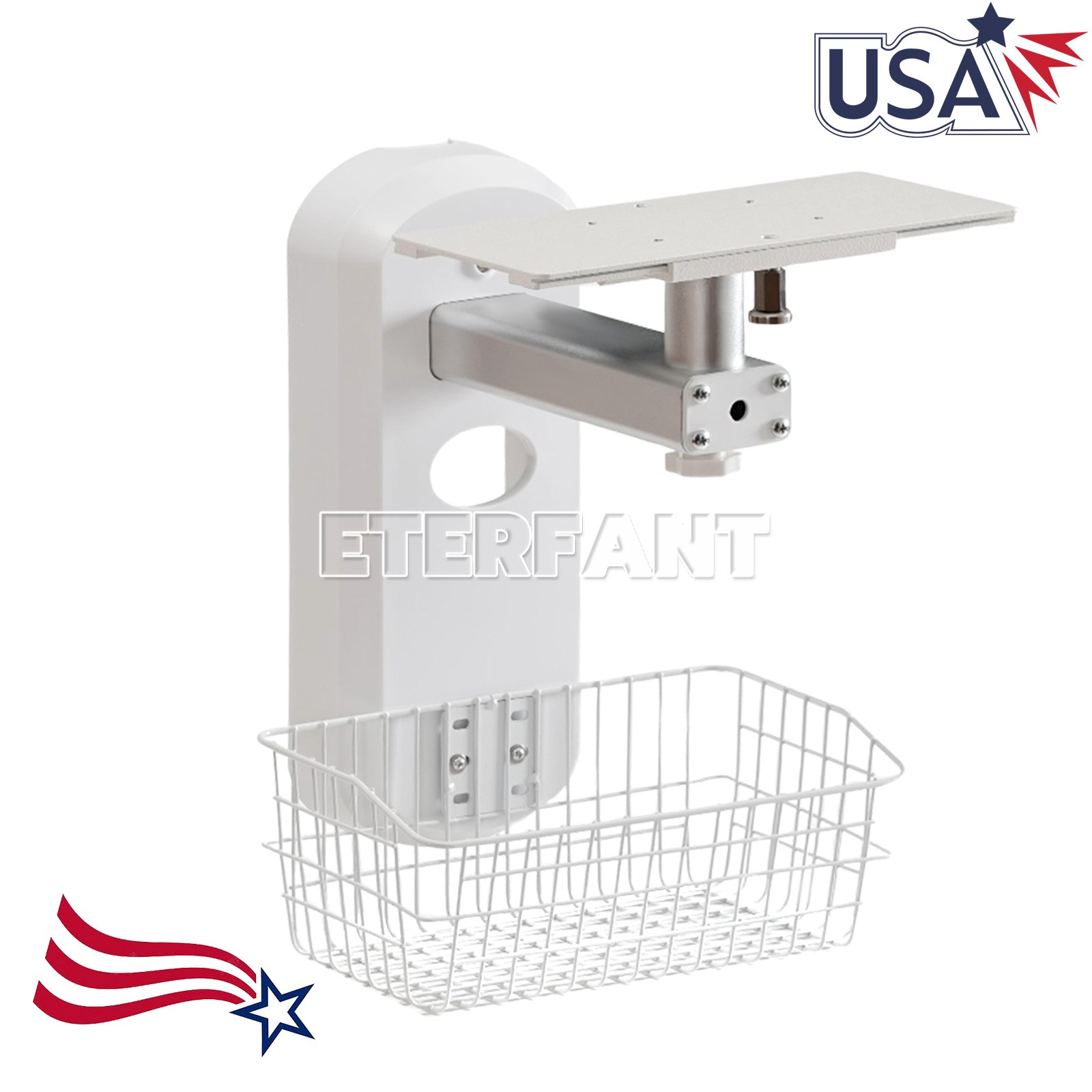 Wall Mount Bracket with Screw Holes/Medical Trolley Cart for Patient Monitor