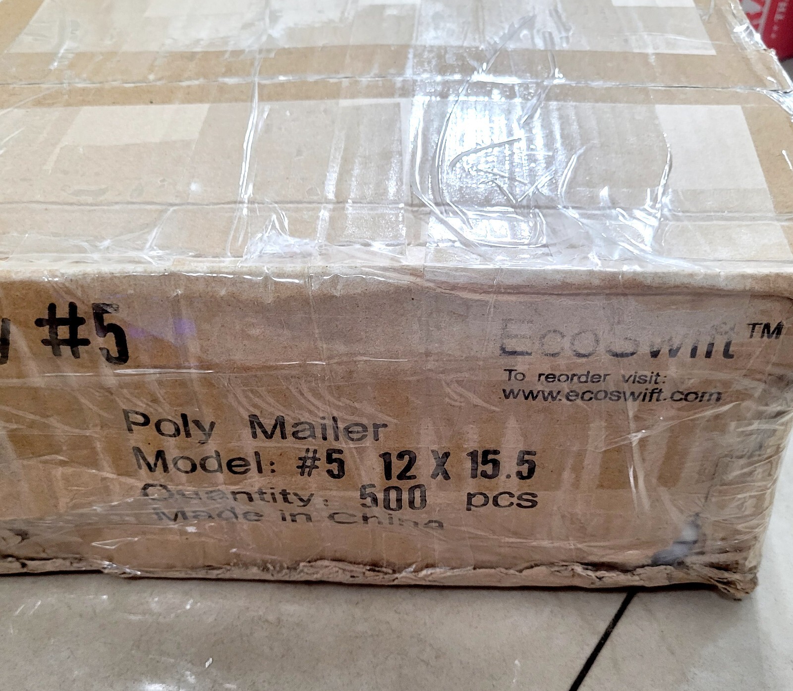 1000 12×15.5 ECOSWIFT WHITE POLY MAILERS SHIPPING ENVELOPES BAGS
