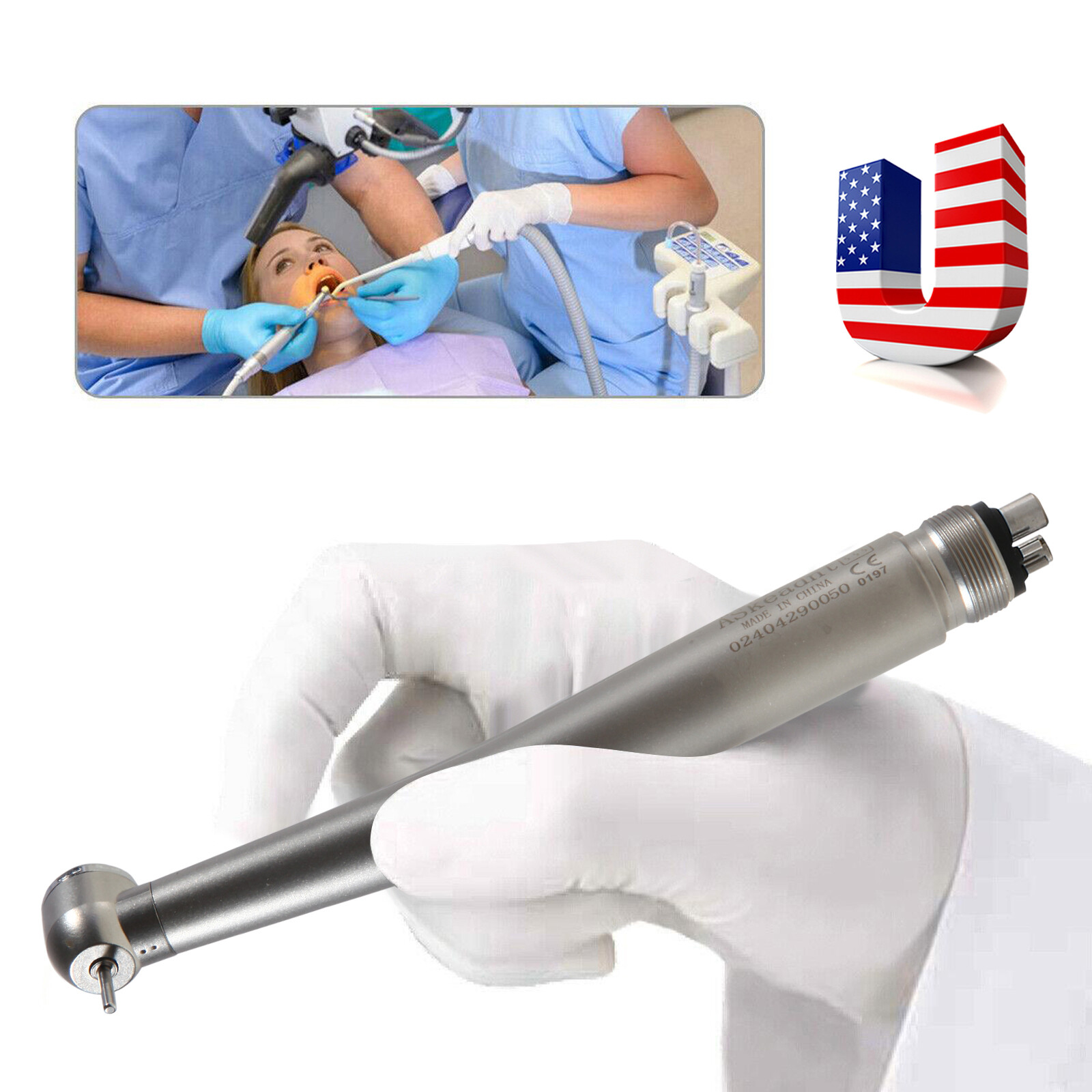 10 PCS Dental High Speed Handpiece Push Button Turbine 4 Hole NSK Pana Max Style