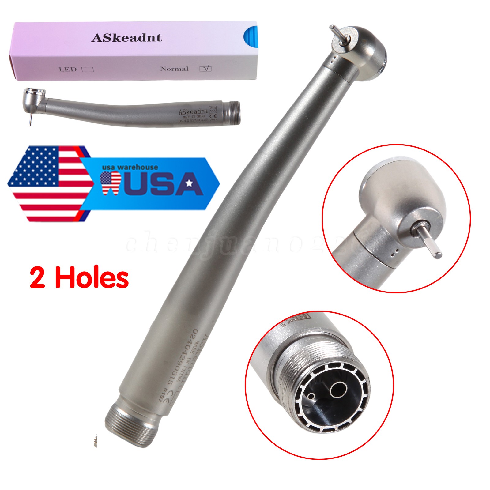 Turbina NSK PANA MAX Style Dental High Speed Handpiece Push Button 2 Hole Borden