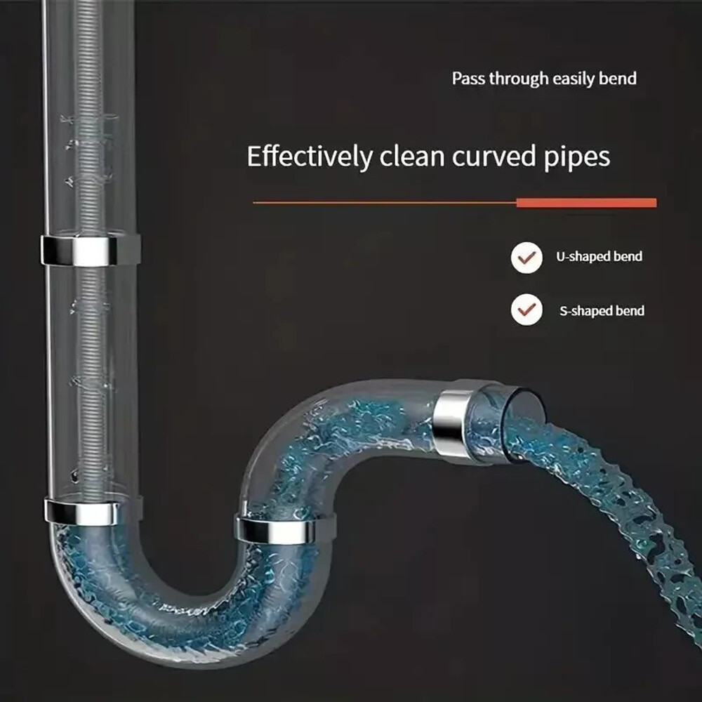 Manual Drain Snake Clog Remover 10-Foot Metal Tool For Sinks Drains Toilets Pipe