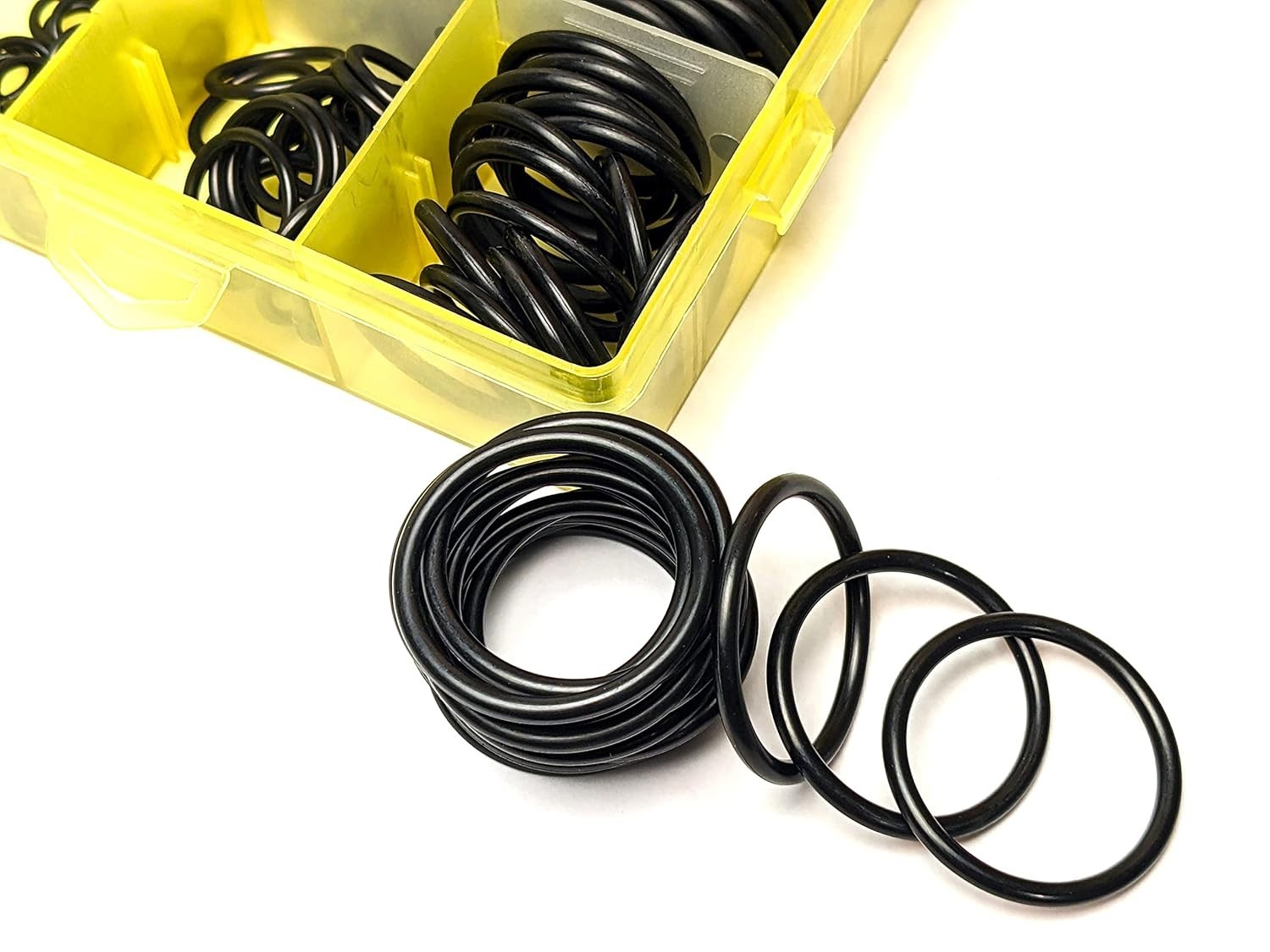 155-Piece Hydraulic O-Ring Kit – 90 Durometer Buna-N for High-Pressure Needs