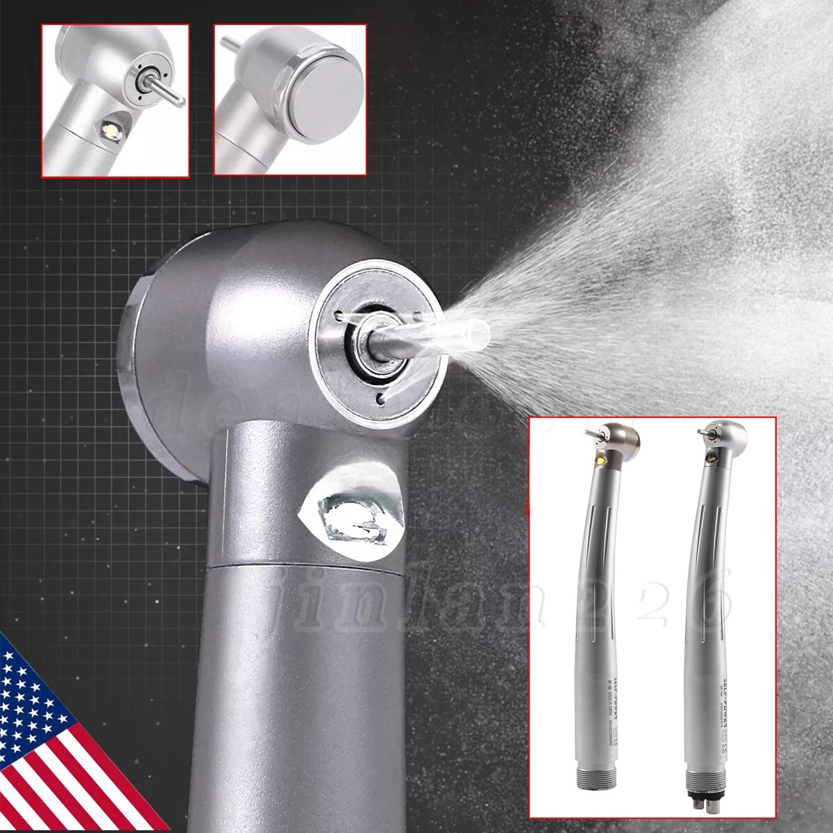 NSK Style Dental Fiber Optic LED E-generator high speed handpiece 4 HOLE/2HOLE