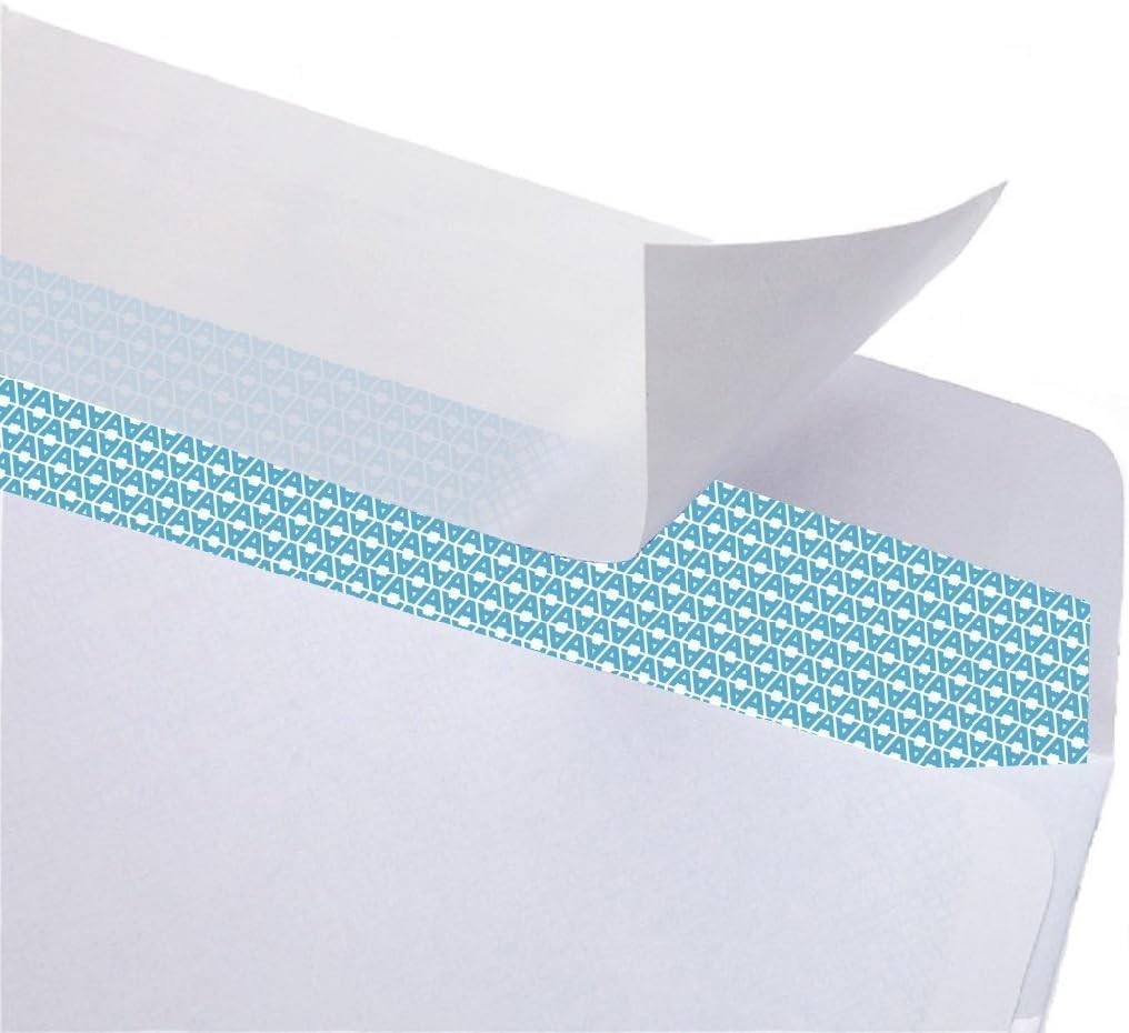 Aimoh 500 #10 Single Left Window Security Envelopes 4-1/8 x 9-1/2 Self-Seal