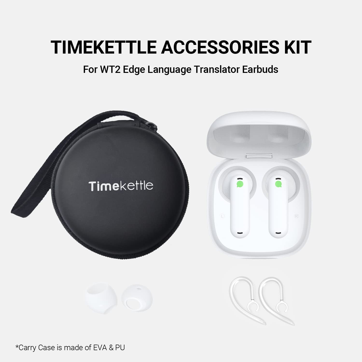 Timekettle Accessories for WT2 Edge/W3 and p1 Translator Small, White