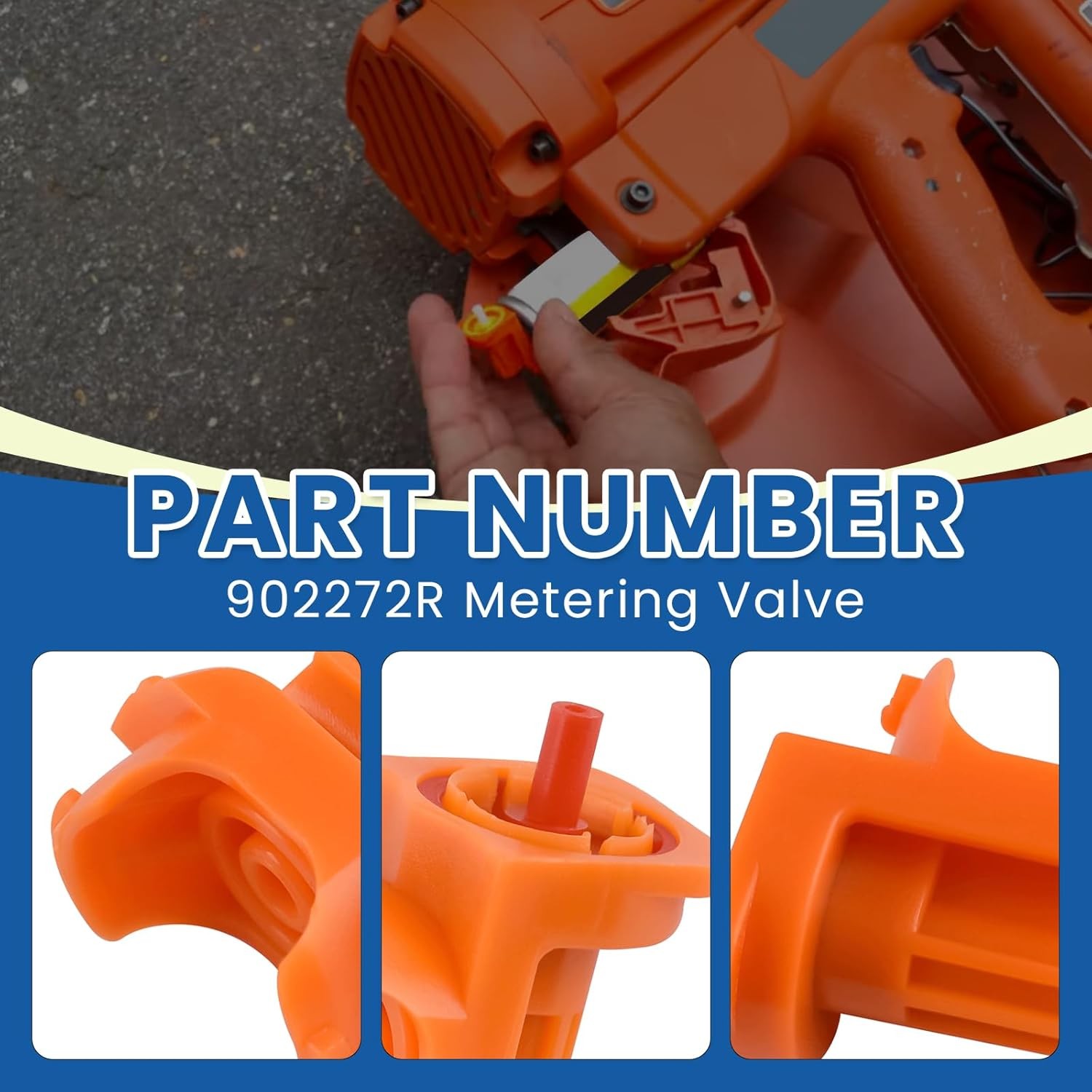 1Pcs 902272R Metering Valve For Paslode 900420 Nail Gun and Orange Fuel Cell