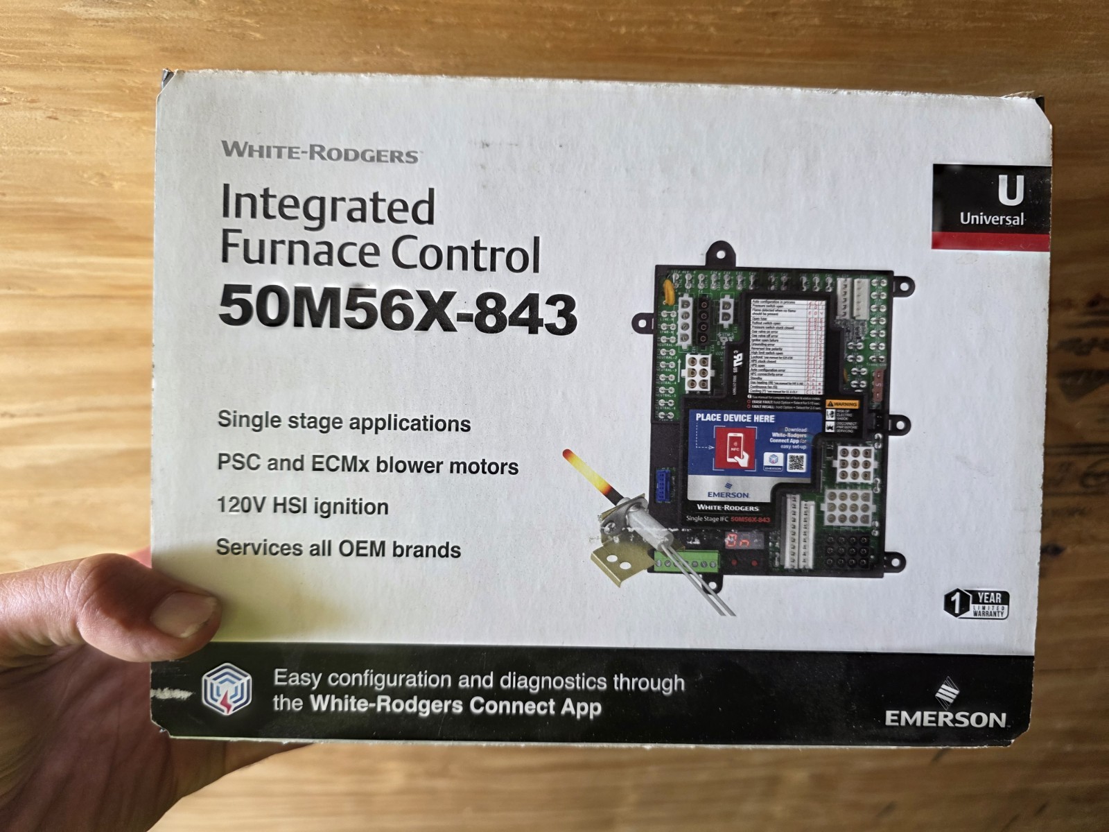 White-Rodgers 50M56X-843 Furnace Control Board 120V Integrated IFC