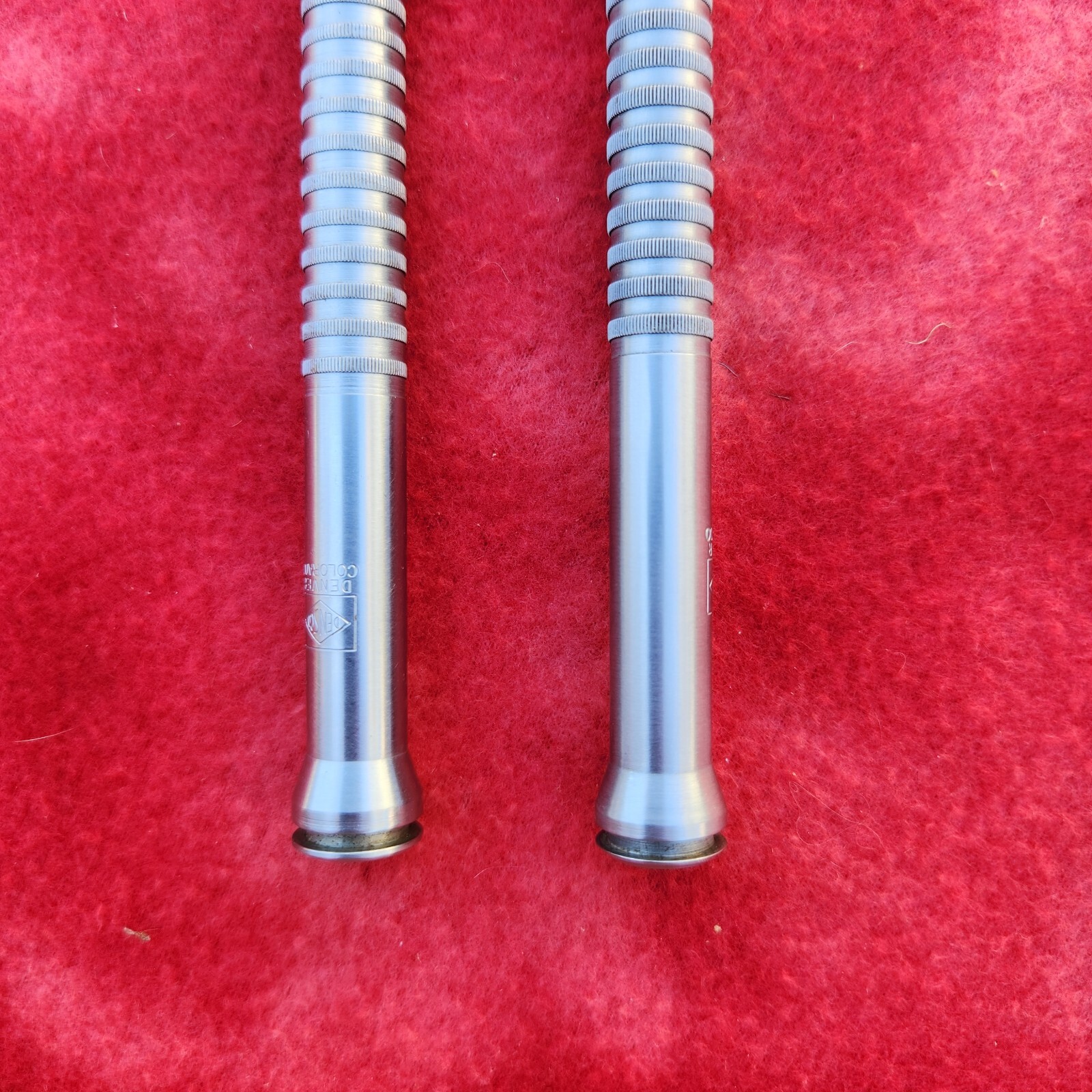 Lot of 2ea. Densco Dental Handpieces belt-driven – needs pulley/adapter – used