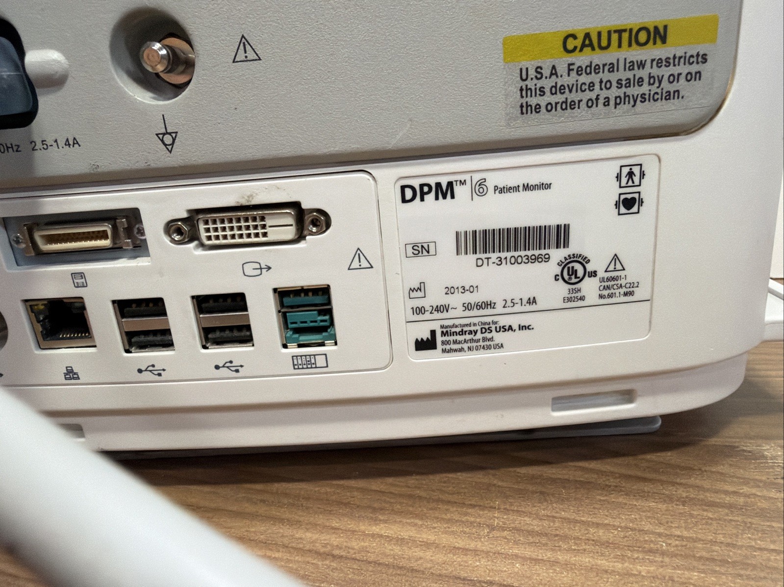Mindray DPM6 Patient Monitor w/ Good Battery & Printer Tested