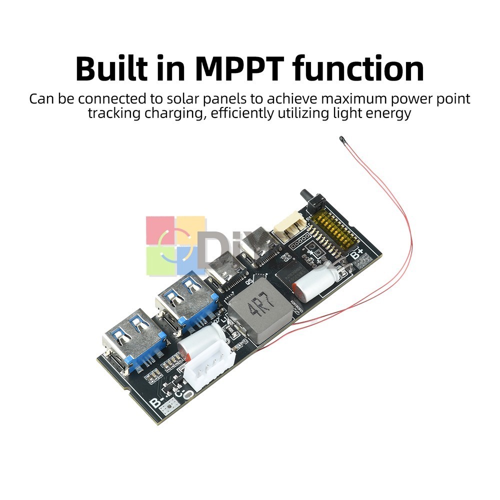 100W Bidirectional Fast Charge Power Bank Module TFT Color Display Motherboard