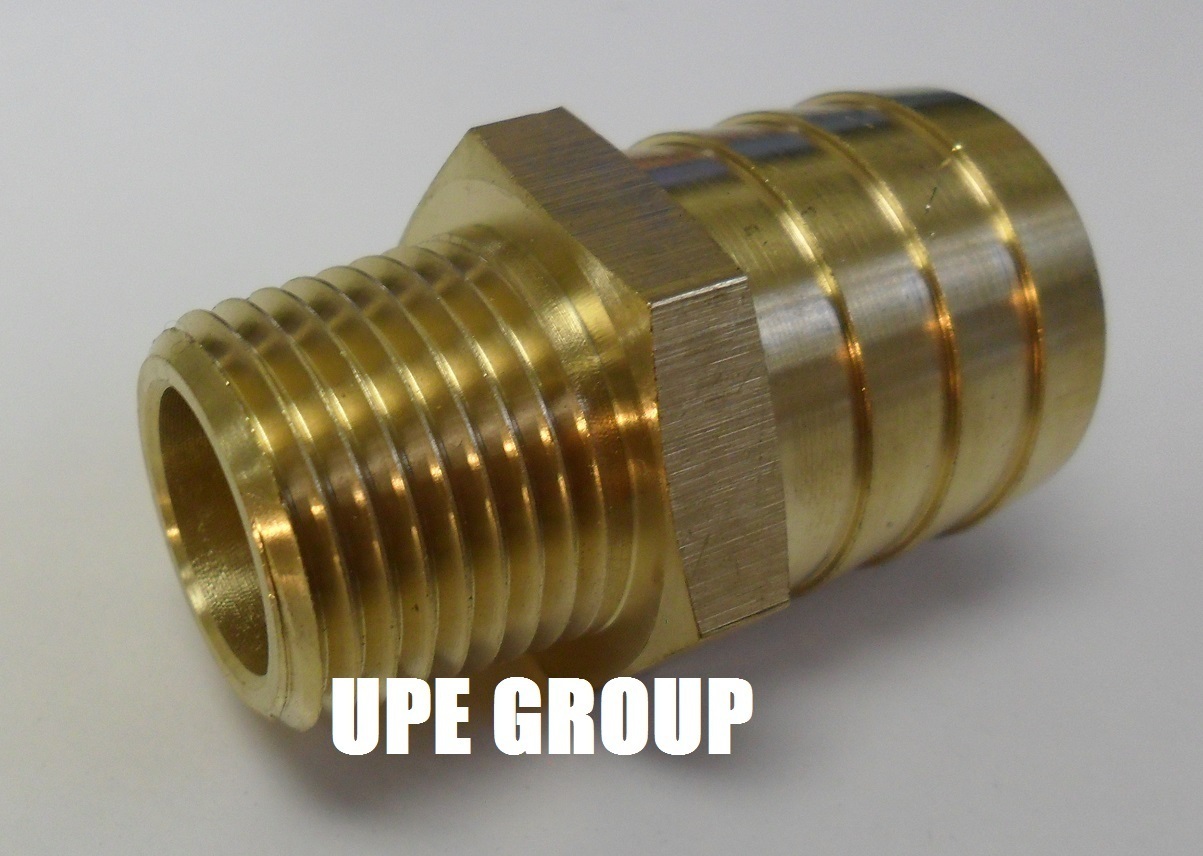 1″ HOSE BARB X 1/2 MALE NPT Brass Pipe Fitting NPT Thread Gas Fuel Water Air