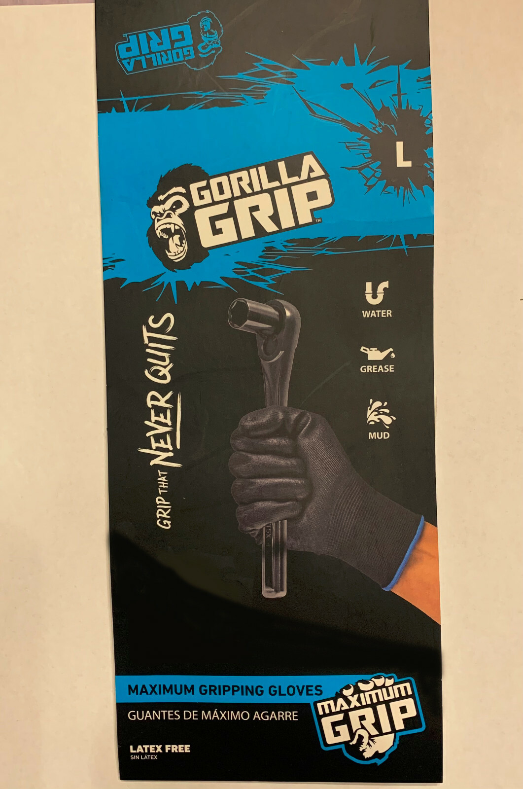 5-Pair Grease Monkey Gorilla Grip Mechanic Maximum Gripping Gloves, Large