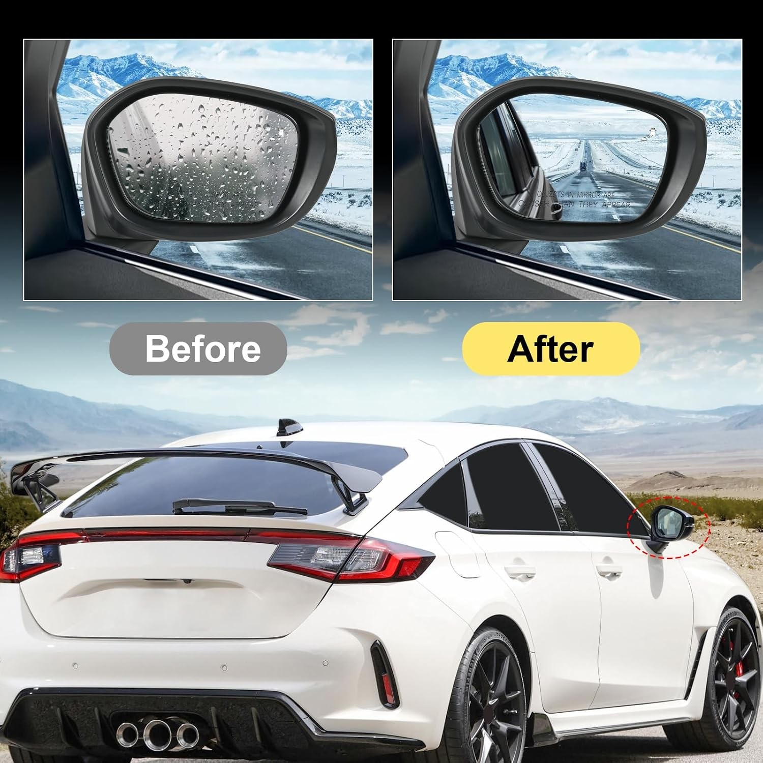 Door Mirror Right Passenger Side Replacement for Honda Civic Sedan Hatchback 202