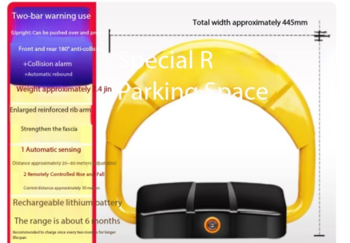 Car Park Lock: Garage Post—No Drilling Required, Automatic Lift, Reinforced