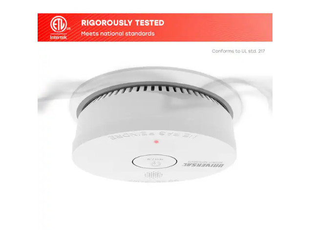 USI Hardwired and 1-Year Battery Backup Smoke Detector with Photoelectric Sensor