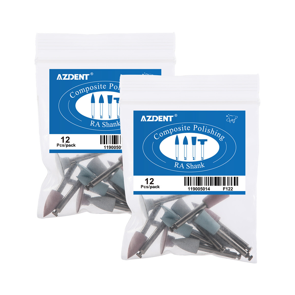 AZDENT Dental Composite Polishing Finishing Burs Silicone Polishers RA 2.35mm