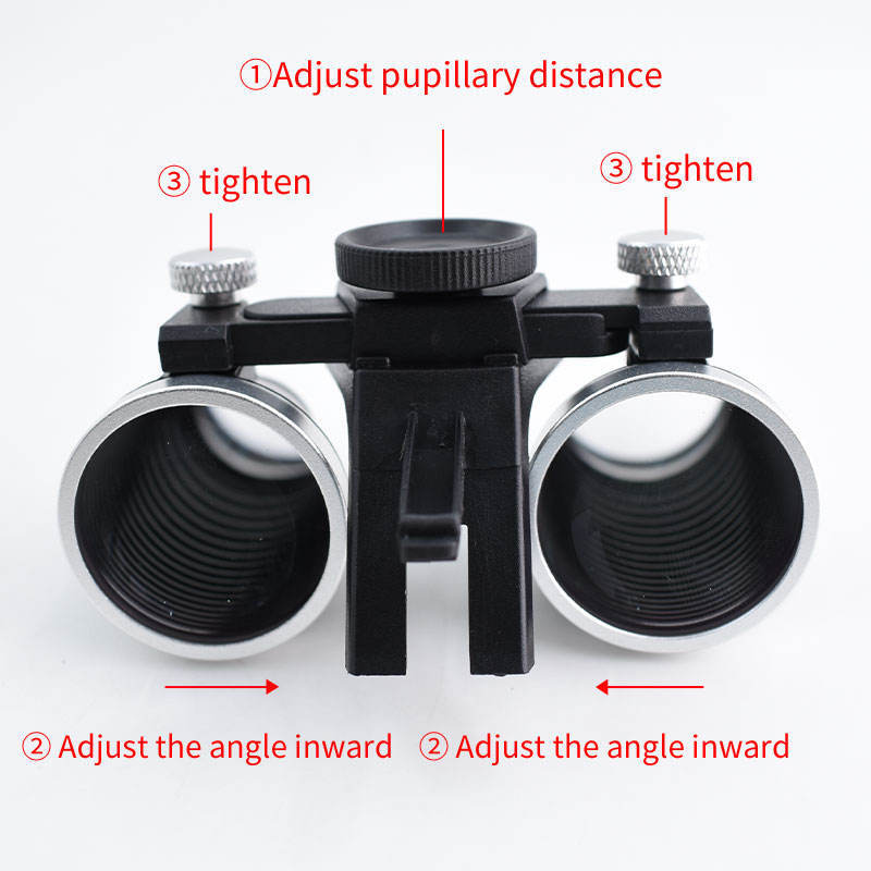 Dual LED Dental 5W Headband Head Light with 3.5X Binocular Loupes 2 Batteries US