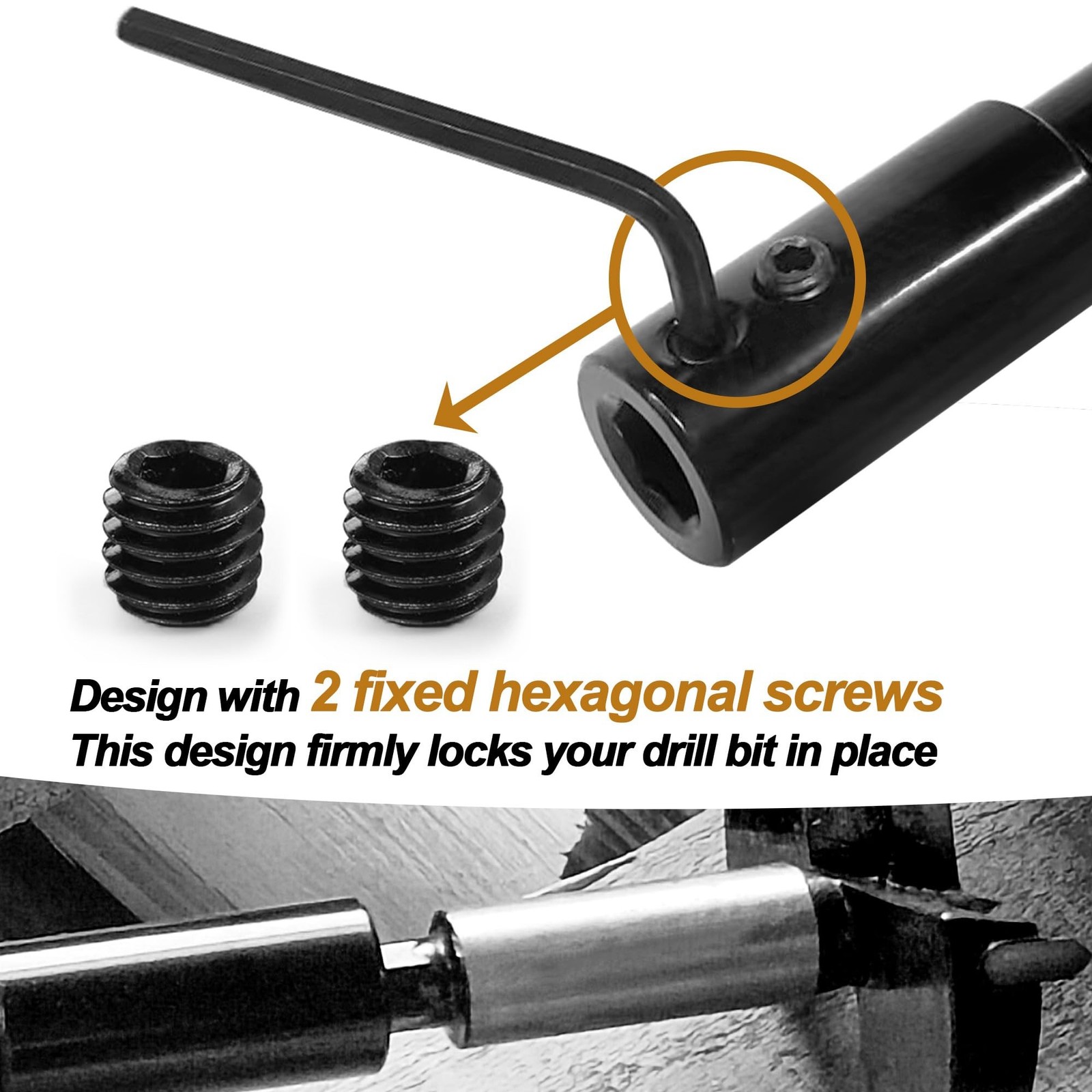 12 Inch Forstner Drill Bit Extension for 7/16″ Hex Shank,Drill Bit Extension …