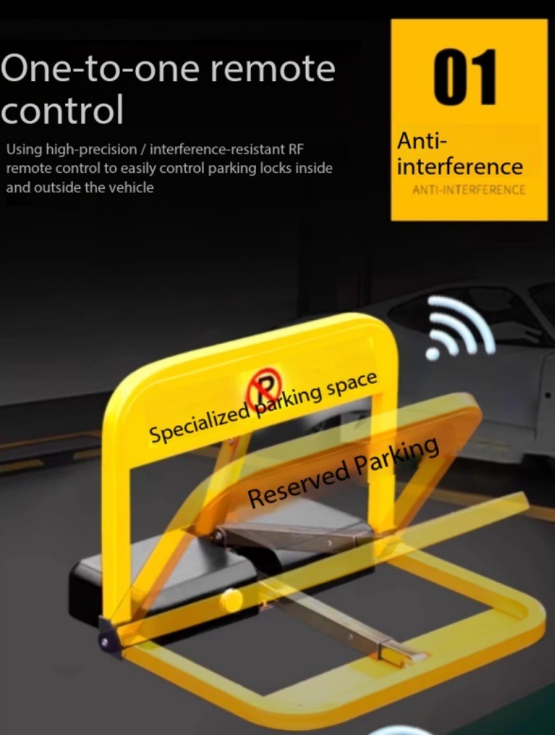 Car Park Lock: Garage Post—No Drilling Required, Automatic Lift, Reinforced
