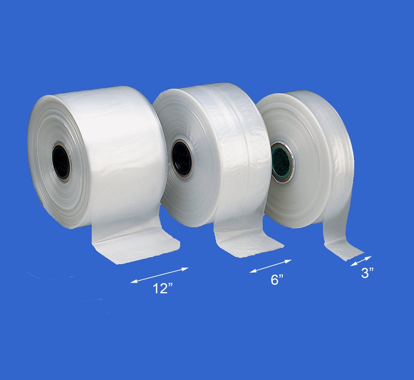 Polyethylene Poly Bags Flat Tube 1.5 mil thick 100 ft/roll For Packing Shipping