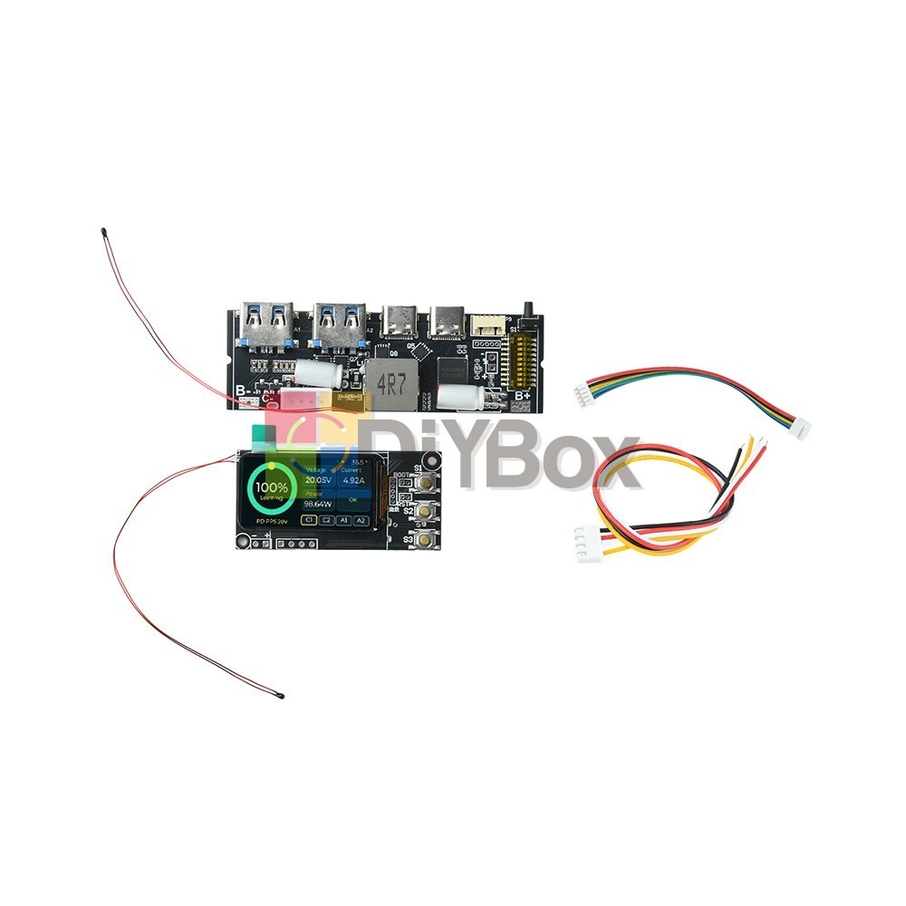 100W Bidirectional Fast Charge Power Bank Module TFT Color Display Motherboard